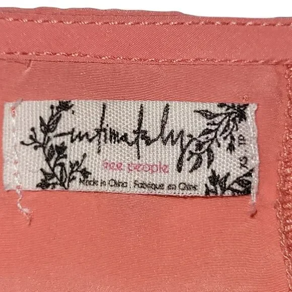 Intimately Free People X-Small Coral Pink Camisole Mesh Panel Racerback - Picture 9 of 12